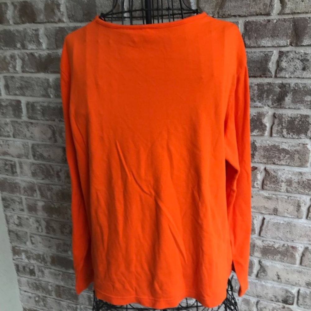 Halloween Pullover Top Jack O Lantern White Stag - Picture 5 of 7
